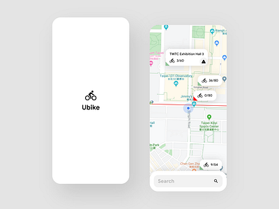 Ubike bicycle bike branding design map rental taiwan ubike ui ux youbike