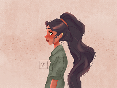 Watercolors Character Girl adobe illustrator art cartoon character character design digital art digitalart girl illustration illustrator watercolor