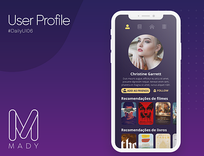 Daily UI User Profile 06 dailyui