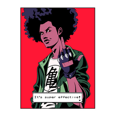 Super effective 80s 90s art art direction character design design geek hiphop illustration music panama rap urban videogame