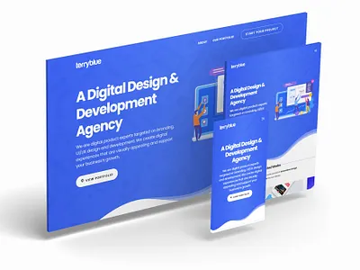 Terrybluemedia web UI agency branding design design agency illustration mobile ui ux web web design website