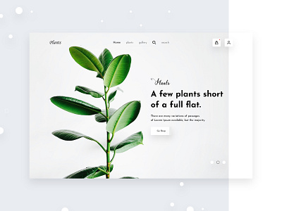 Plant Shop creative design design dribbbble e commerce website full time job landing page landing page concept planets plant plants shop typography ui ui ux