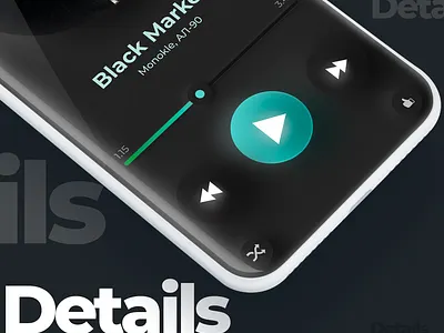 Music App Details app apple application application design application ui design minimal skeuomorphism ui ux