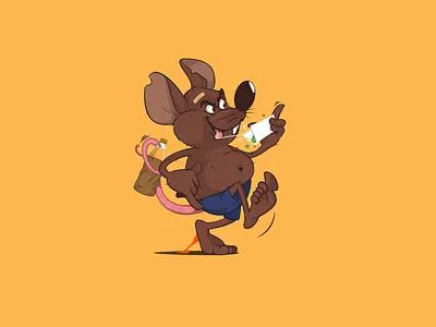 Keep it Moving 40 oz animals character design graphics illustration rat sticker design t shirt design vector design