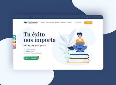 Landing page design illustration typography ui ux web