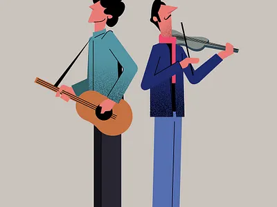 First Post of 2020 Musicians 🎻 design dribbble illustration illustration art illustrator motion motiongraphics music musicians vector