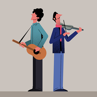 First Post of 2020 Musicians 🎻 design dribbble illustration illustration art illustrator motion motiongraphics music musicians vector