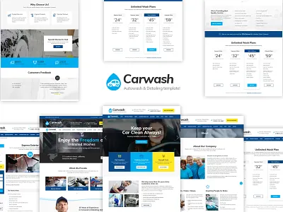 Car Wash - Auto Detail, Repair Services HTML5 Template auto auto care auto detailing autowash body shop car car cleaning car maintenance service car repair carwash detail detailing e commerce shop online booking wash