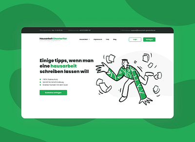 Landing page design illustration minimal typography ui ux vector web