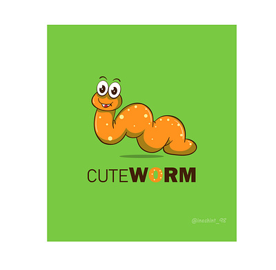 WORM abstract animal animation artist branding design design art gree icon illustration illustrator logo vector worm
