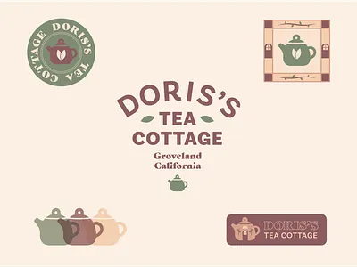 Doris Tea Lockups 100 day project 100days branding cafe daily identity design lockups logo design tea typography vector