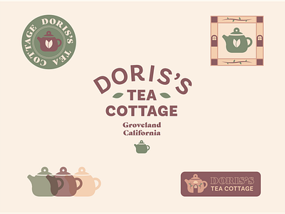 Doris Tea Lockups 100 day project 100days branding cafe daily identity design lockups logo design tea typography vector