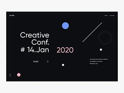 Concept. Creative conf. Black black design figma landing page minimalism typography ui ux web webdesign