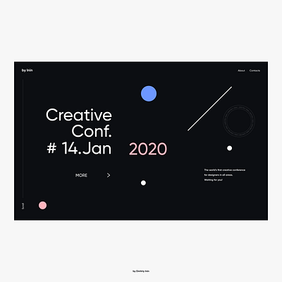 Concept. Creative conf. Black black design figma landing page minimalism typography ui ux web webdesign