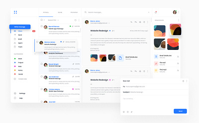 Mail Client chat design inbox ui ux web