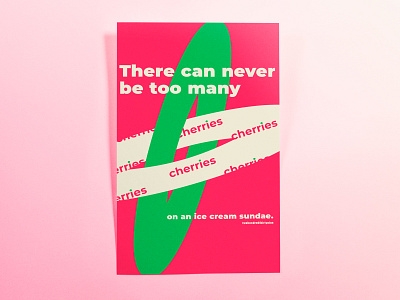 Poster TwoHundredThirtyNine: cherries design illustrator cc minimal poster poster challenge