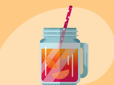 a glass full of juice art design flat flat art glass illustration juice minimal vector