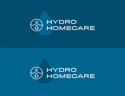 Hydro Homecare blues branding circle design hydro lineart logo pressure washing water drop