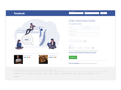 Redesign faceoob Login - Study facebook login login page redesign ui uidesign uxdesign webdesign