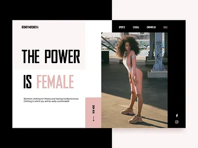 Concept for IRON BY MIRONOVA // sport wear design designer sport sports design ui uiux web webdesign