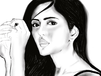 Actress realistic sketch... digital art procreate realistic sketch