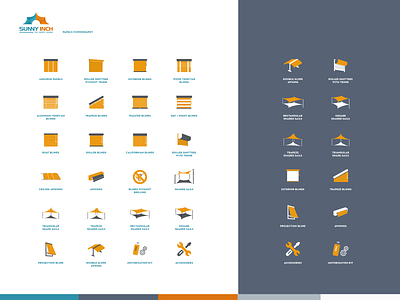 Some Pictos awning branding design graphic illustrator orange pictograms sails