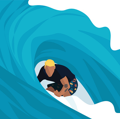 Surfer branding design graphicdesign identity illustration logo minimal surf surfing vector web