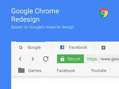 Google Chrome Redesign chrome flat google material design ui