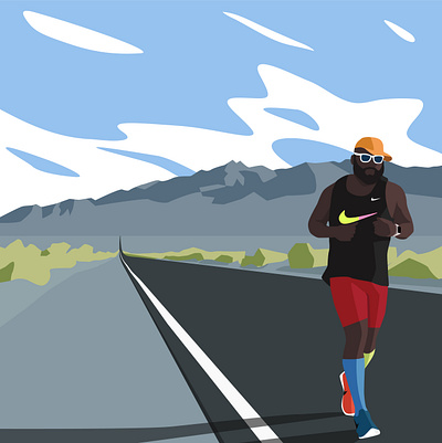 Nike Running adobe art branding design graphic graphic design illustration logo minimal nike nike running running typography vector web