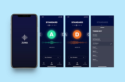 JUNA - Tuner app design tuner ui