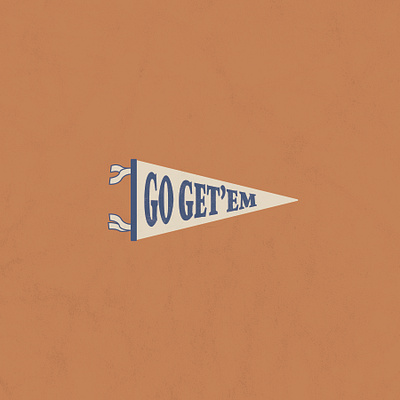 Go Get flag illustration illustrator inspiration motivation pennant vector