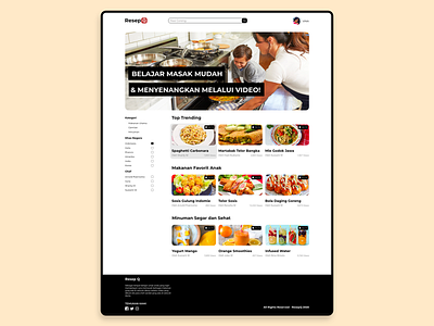 ResepQ - Landing Page 1 adobe photoshop branding design drawing graphic design illustration logo photoshop ui ux website design