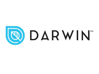 Darwin Logo branding design geometry illustration logo simple typography vector