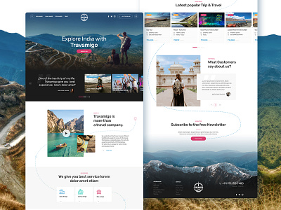 TravAmigo Concept view concept design ecommerce landing design minimal slider design travel ui ux web website