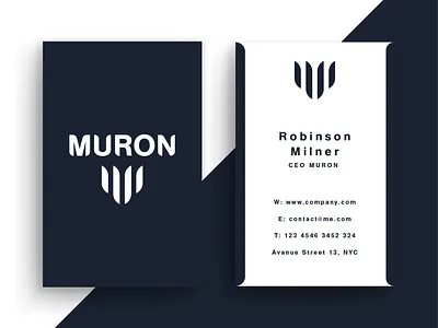 Business Card Muron business card business card design card card design creative creativity design designer graphic design minimal modern typography visiting card design