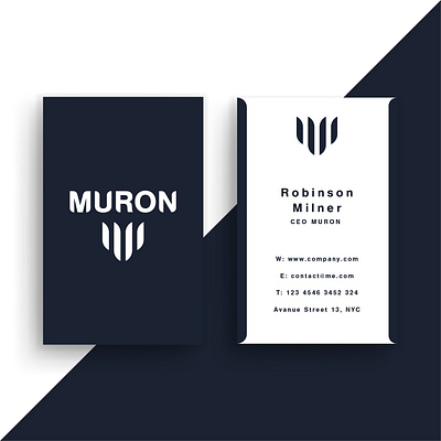 Business Card Muron business card business card design card card design creative creativity design designer graphic design minimal modern typography visiting card design