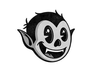 Batboy Mascot 1930 bat black white fang fangs icon illustration logo mascot max fleischer pie eye pie eyes rubberhose teeth vampire