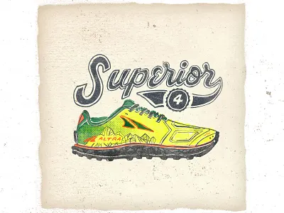 OTF 022 altra superior 4 artwork handlettering handmade illustration letters shoes sneakers trail typography ultra trail