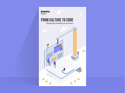 Isometric Poster for Deloitte Digital 3d branding deloitte design glossier graphic design illustration isometric minimal poster render