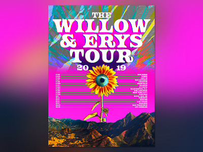 Jaden & Willow Smith Tour Poster Design design illustration poster typography