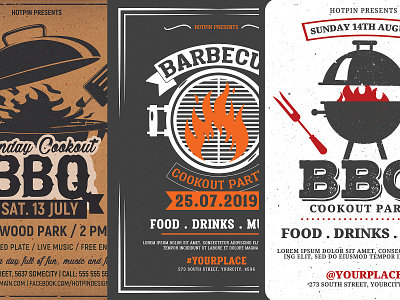 Bbq Barbecue Flyer Bundle advertising barbecue barbecue flyer barbecue invitation barbecue poster bbq bbq flyer bbq poster cookout design event flyer flyer design flyer template grill grill flyer invitation photoshop poster print