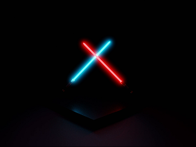 Duel 3d animation blender motion retrowave saber star wars vaporware