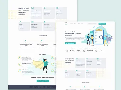 KMU - Landing page adobe xd business company design illustration landingpage ui ui ux design web