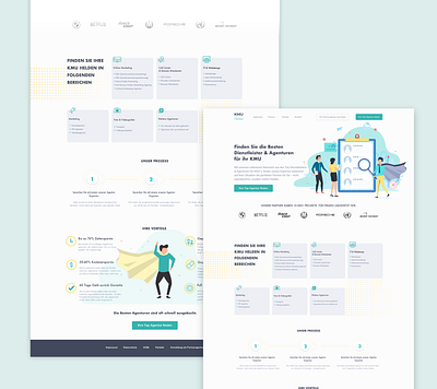 KMU - Landing page adobe xd business company design illustration landingpage ui ui ux design web