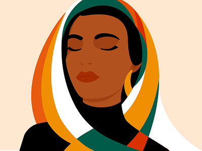 May peace be with you adobe illustrator art digital graphic design illustration meditation minimalism muslim scarf woman woman illustration woman portrait