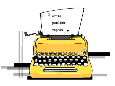 Graphic element for web site. Vector illustration book branding design element flat flat illustration font graphic illustration information publish typewriter ui uiux vector writer