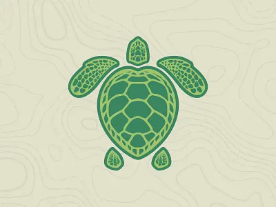 Loggerhead Sea Turtle Illustration animal art branding design digital flat flat design flat illustration illustration logo turtle vector