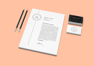 SF FILMS Brand Collateral brand branding clean design icon identity letterhead logo minimal paper typesetting typography
