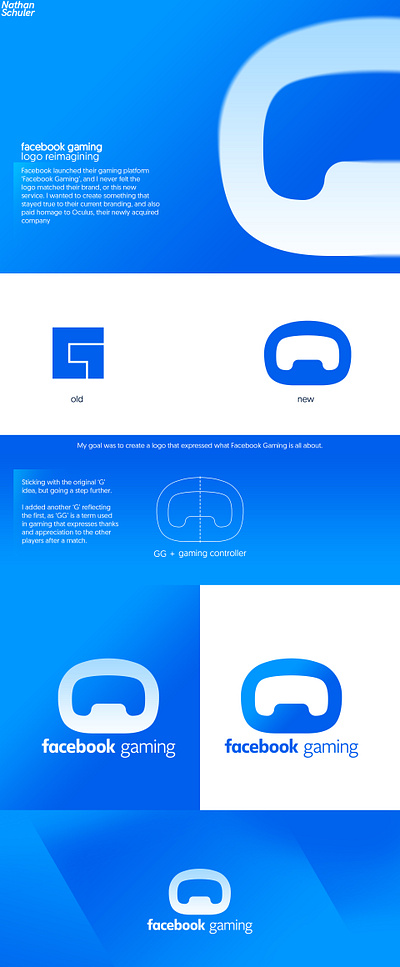 Facebook Gaming logo redesign concept branding concept design facebook gaming gaming graphic design icon logo redesign