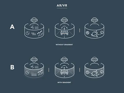 Which one A or B ? -Virtual Reality ar augmenredreality illustration augmented reality augmented reality icon design flat flat illustration icon iconography icons illustration line icon augmented reality ui ux vector virtual reaility virtual reality icon vr web